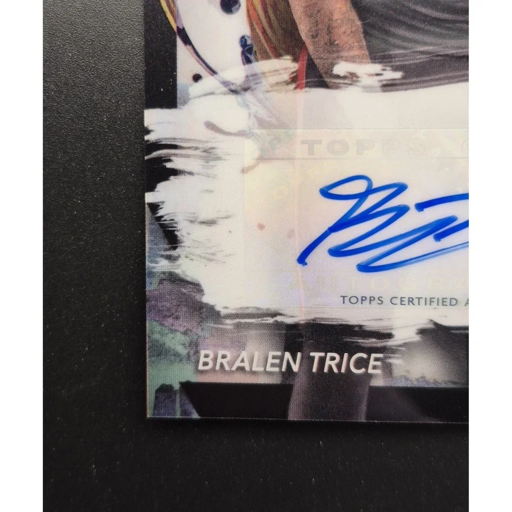 2024 Topps Finest Bralen Trice #RFA-BT Rookie Autographs (RC) (AU) Falcons